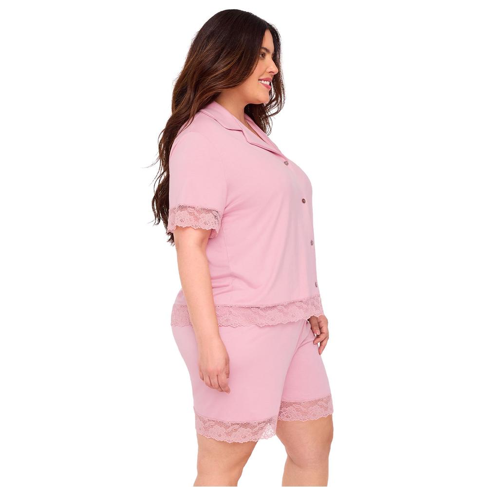 Foto 4 pulgar | Pijama Ilusión 77162 Rosa para Mujer