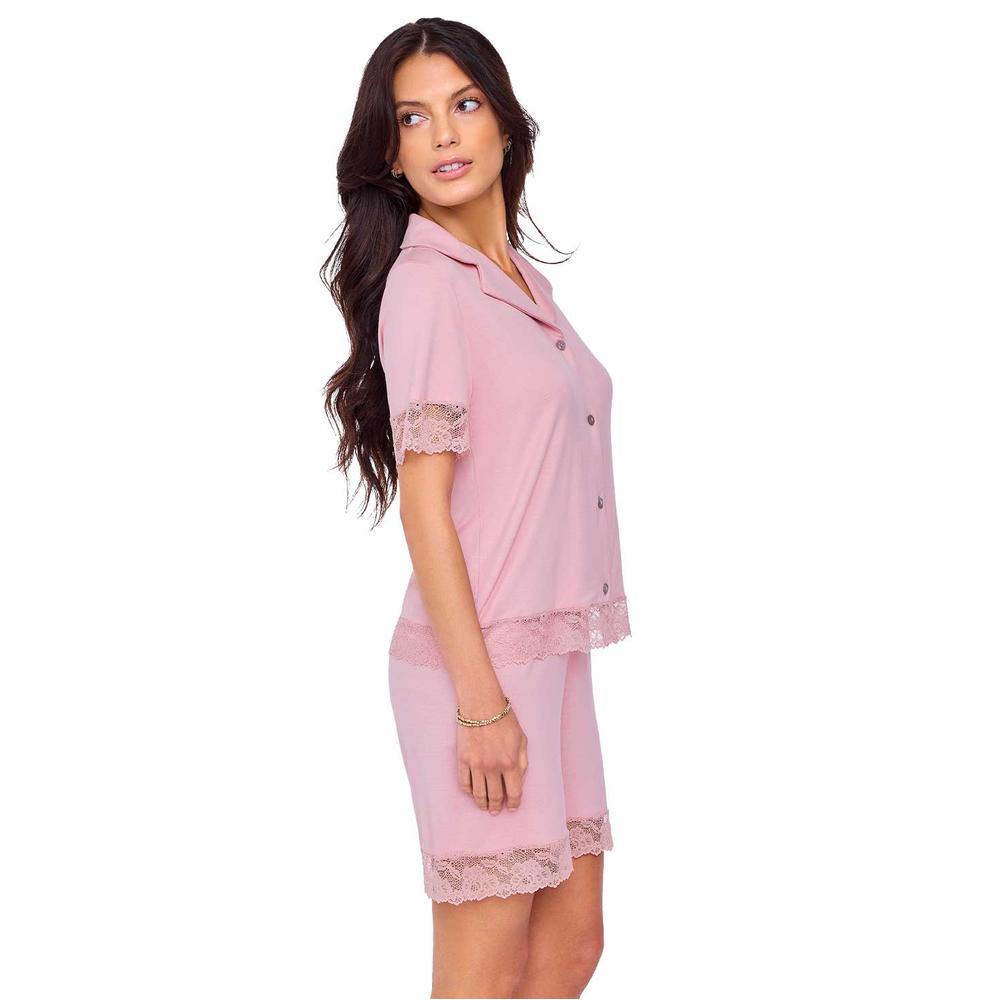 Foto 5 pulgar | Pijama Ilusión 77162 Rosa para Mujer