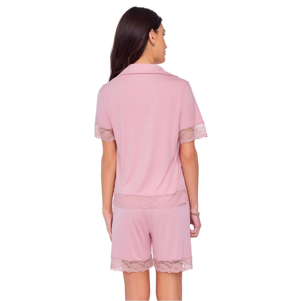 Foto 6 pulgar | Pijama Ilusión 77162 Rosa para Mujer