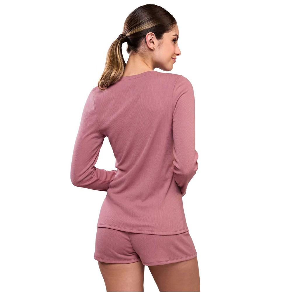 Foto 5 pulgar | Pijama Ilusión 77174 Rosa para Mujer