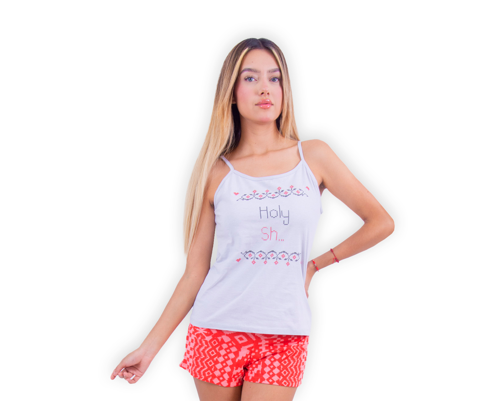 Foto 2 pulgar | Conjunto De Pijama Short Para Mujer Marca Twins
