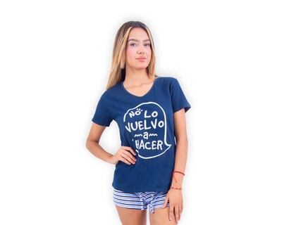 Foto 1 | Conjunto De Pijama Short Para Mujer Marca Twins