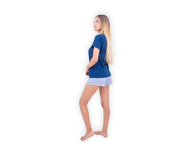 Foto 2 | Conjunto De Pijama Short Para Mujer Marca Twins
