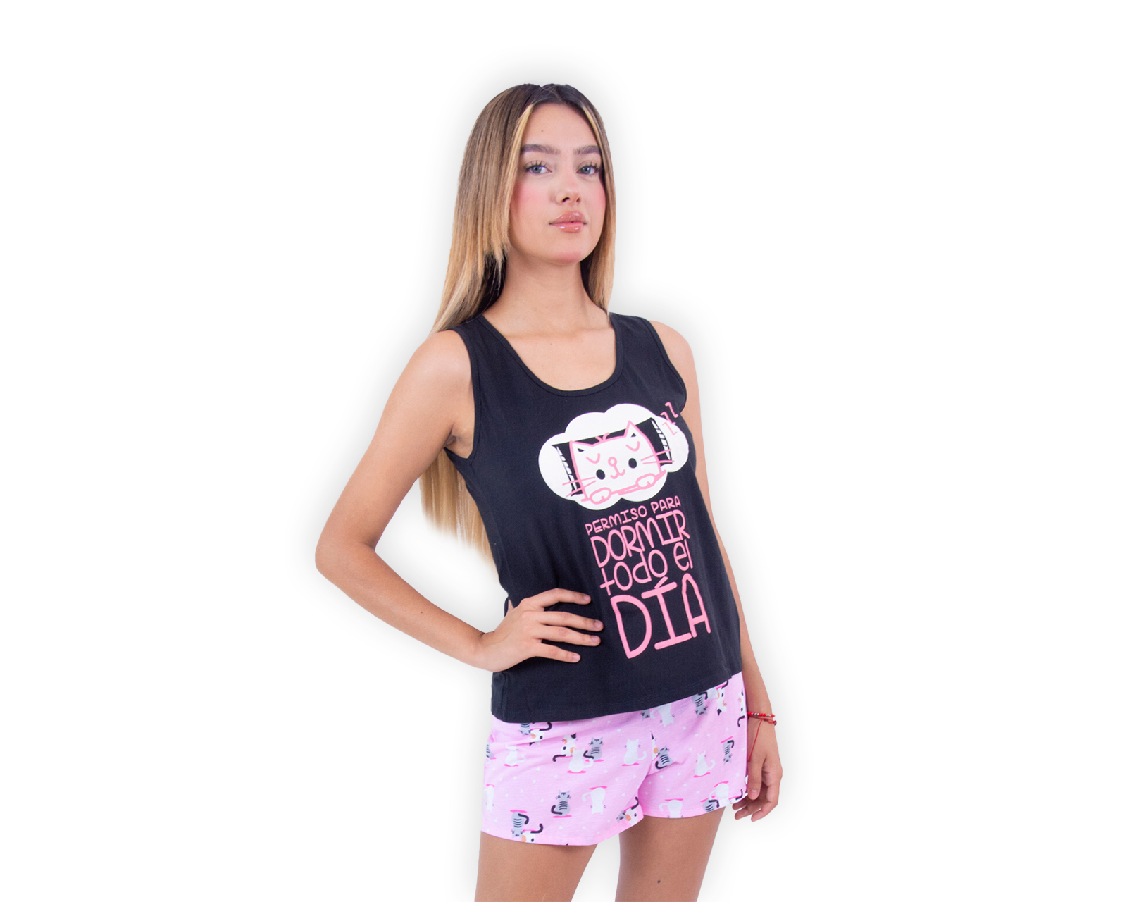 Foto 1 | Conjunto De Pijama Short Para Mujer Marca Twins