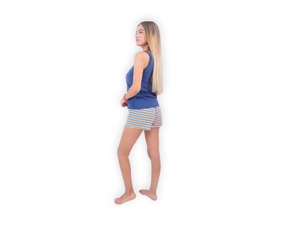 Foto 2 | Conjunto De Pijama Short Para Mujer Marca Twins