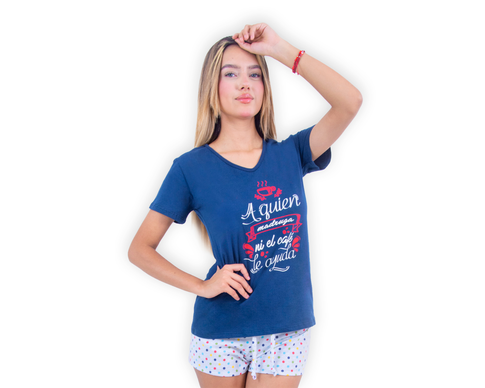 Foto 2 pulgar | Conjunto De Pijama Short Para Mujer Marca Twins
