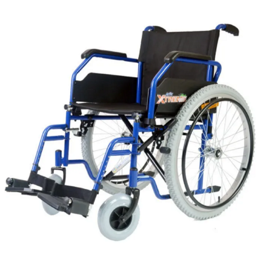 Foto 3 | Silla de Ruedas ReActiv R218020To-TN color Azul Todo Terreno Descansapies Xtreme 18"