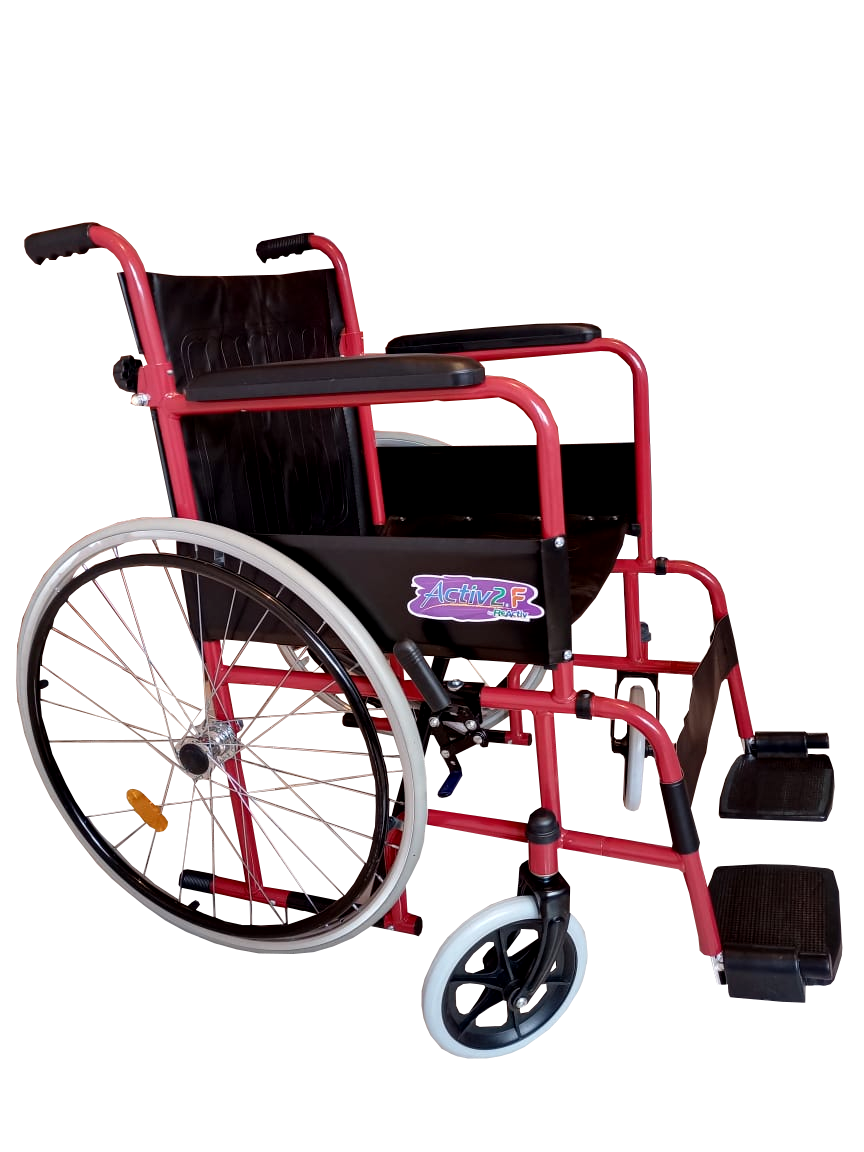 Silla de Ruedas Descansa pies Fijos Activ2 color Rojo