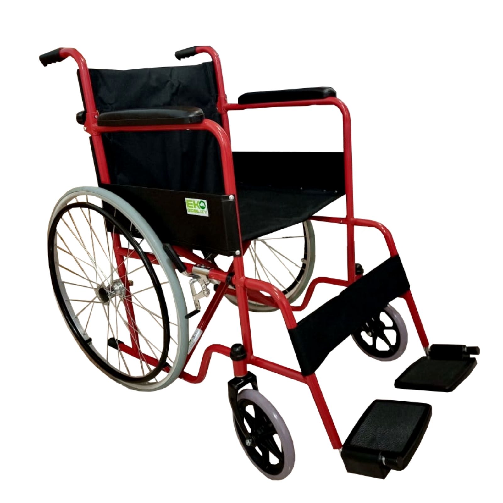 Foto 2 pulgar | Silla de Ruedas Eko Mobility WXC18RJFDAS color Rojo con Descansapiés Removibles 18''