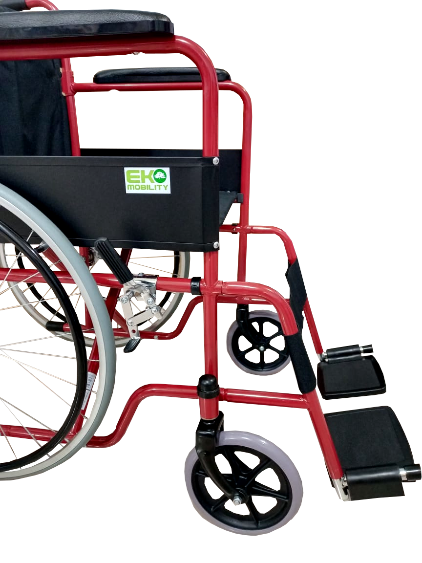 Foto 5 pulgar | Silla de Ruedas Eko Mobility WXC18RJFDAS color Rojo con Descansapiés Removibles 18''