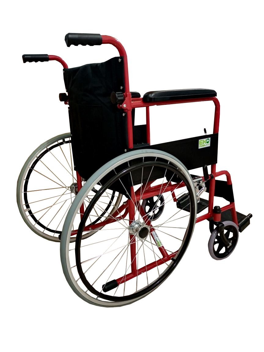 Foto 6 pulgar | Silla de Ruedas Eko Mobility WXC18RJFDAS color Rojo con Descansapiés Removibles 18''
