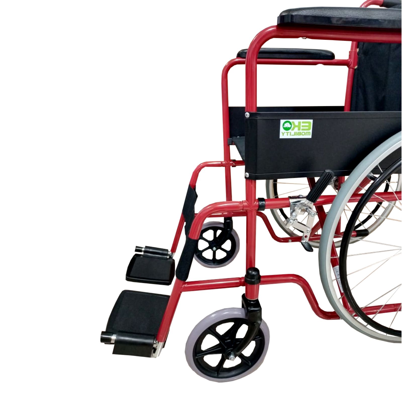 Foto 7 pulgar | Silla de Ruedas Eko Mobility WXC18RJFDAS color Rojo con Descansapiés Removibles 18''
