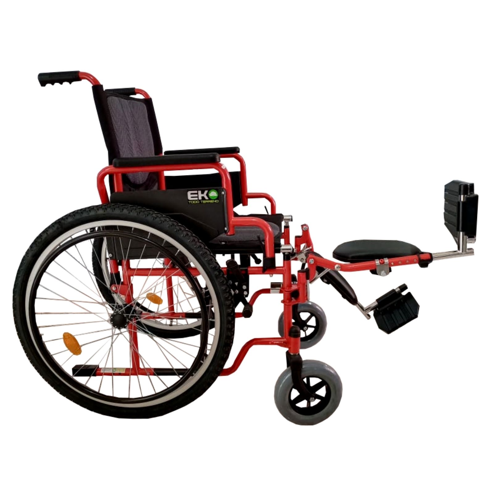 Foto 3 pulgar | Silla de Ruedas Xtreme Eko Mobility todo Terreno con Elevapiernas y Descansabrazos Abatibles color Rojo Wxtt19rjuepap