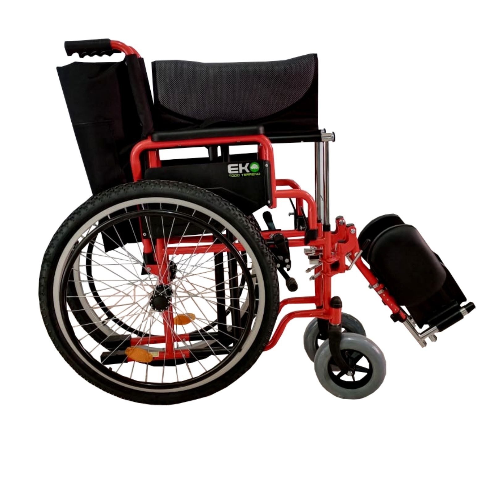 Foto 4 pulgar | Silla de Ruedas Xtreme Eko Mobility todo Terreno con Elevapiernas y Descansabrazos Abatibles color Rojo Wxtt19rjuepap