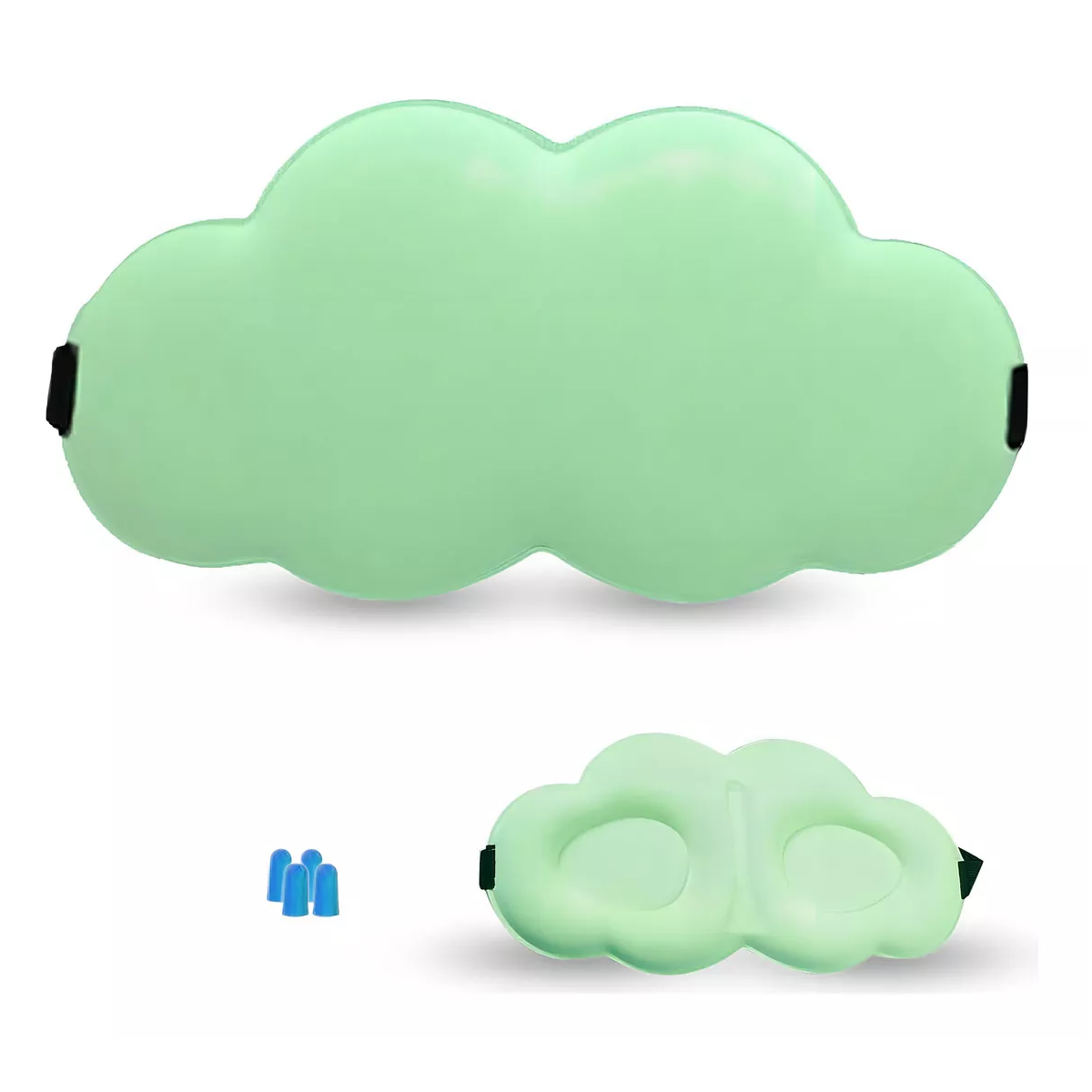 Antifaz Nube 3d Dormir Ajustable Verde