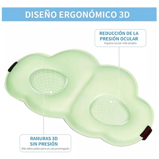 Foto 2 | Antifaz Nube 3d Dormir Ajustable Verde