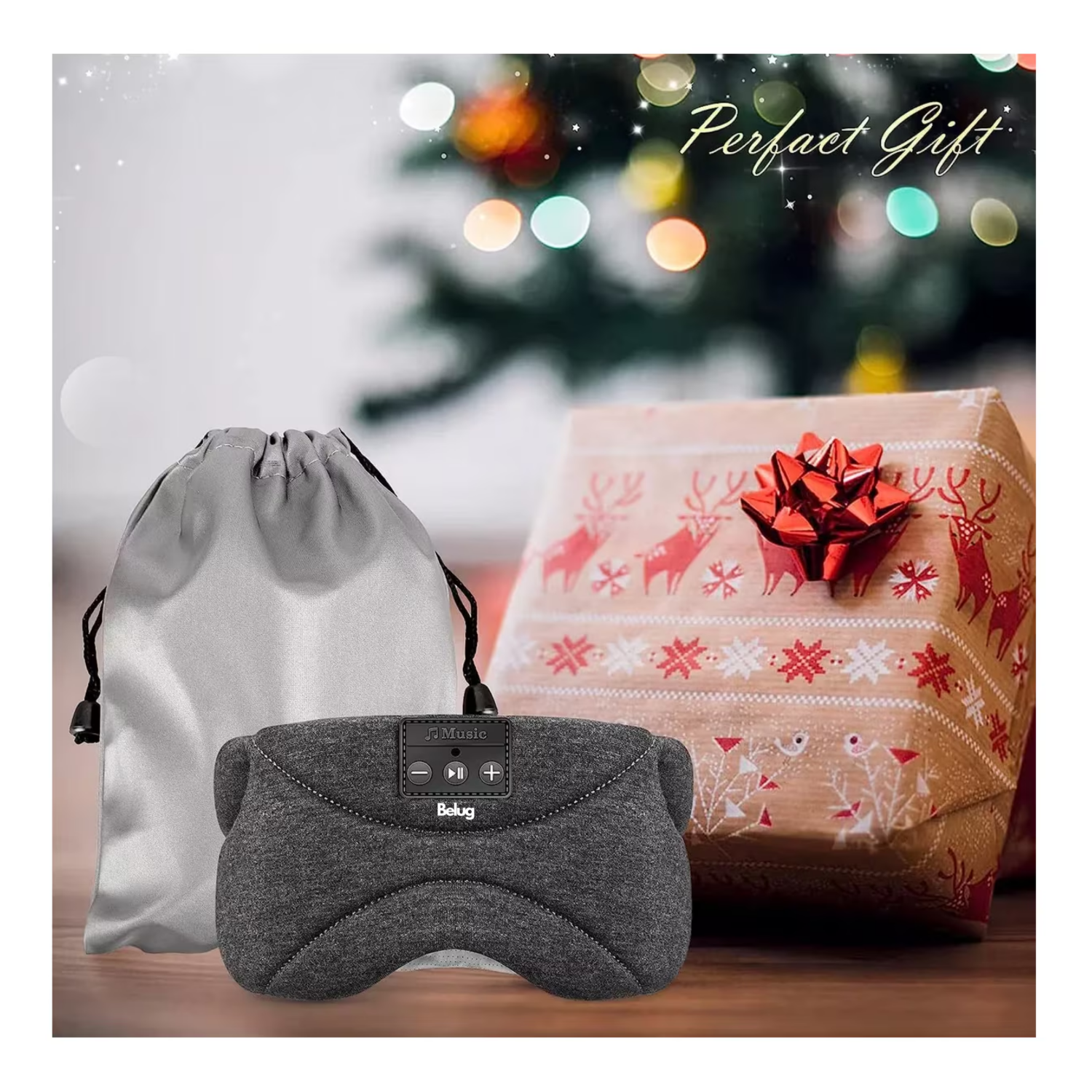 Foto 4 pulgar | Gafa Para Dormir Belug Super Suave Bluetooth Con Auriculares, Negro