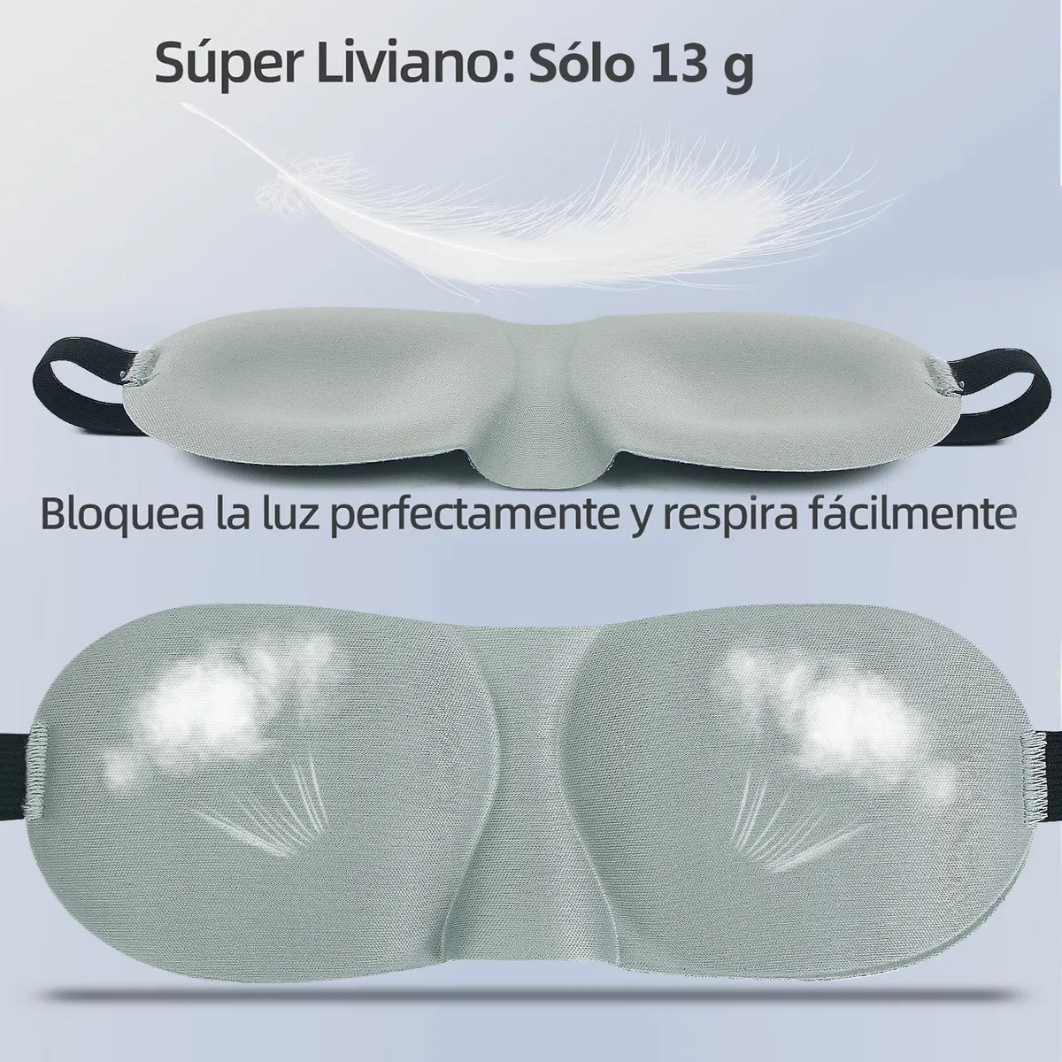 Foto 4 | 10pcs Máscara De Ojos Para Dormir 3d Suave Y Cómoda Eo Safe Imports Esi-19685 Gris