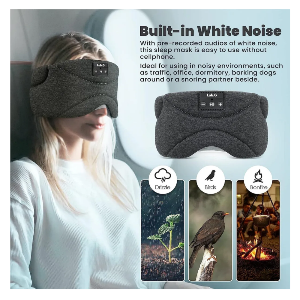 Foto 4 pulgar | Gafas Dormir Bluetooth Auriculares Lab.g  Negro