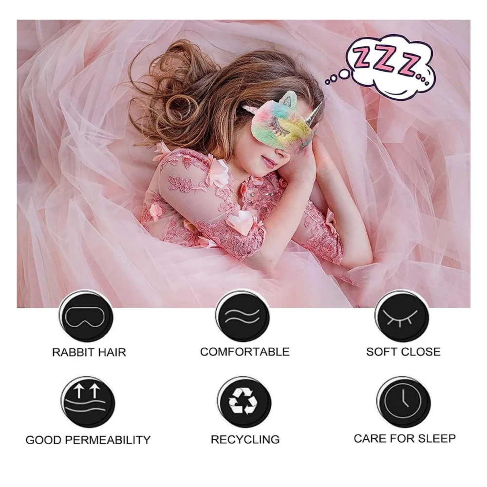 Foto 5 | Máscara Para Dormir Unicornios 4pz Belug  Colores