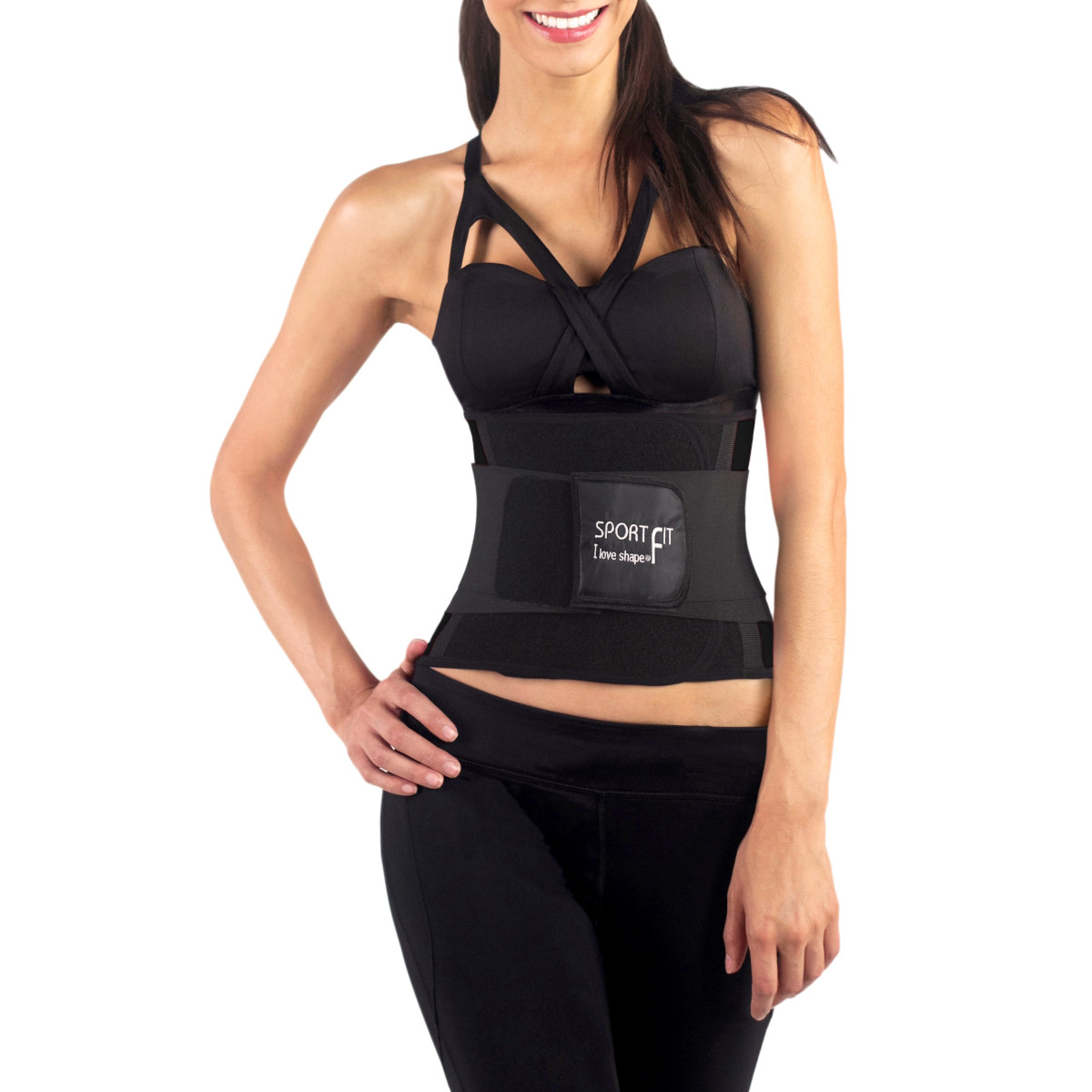 Foto 2 pulgar | Faja Cinturilla Deportiva Reductora Negra I Love Shape M2017
