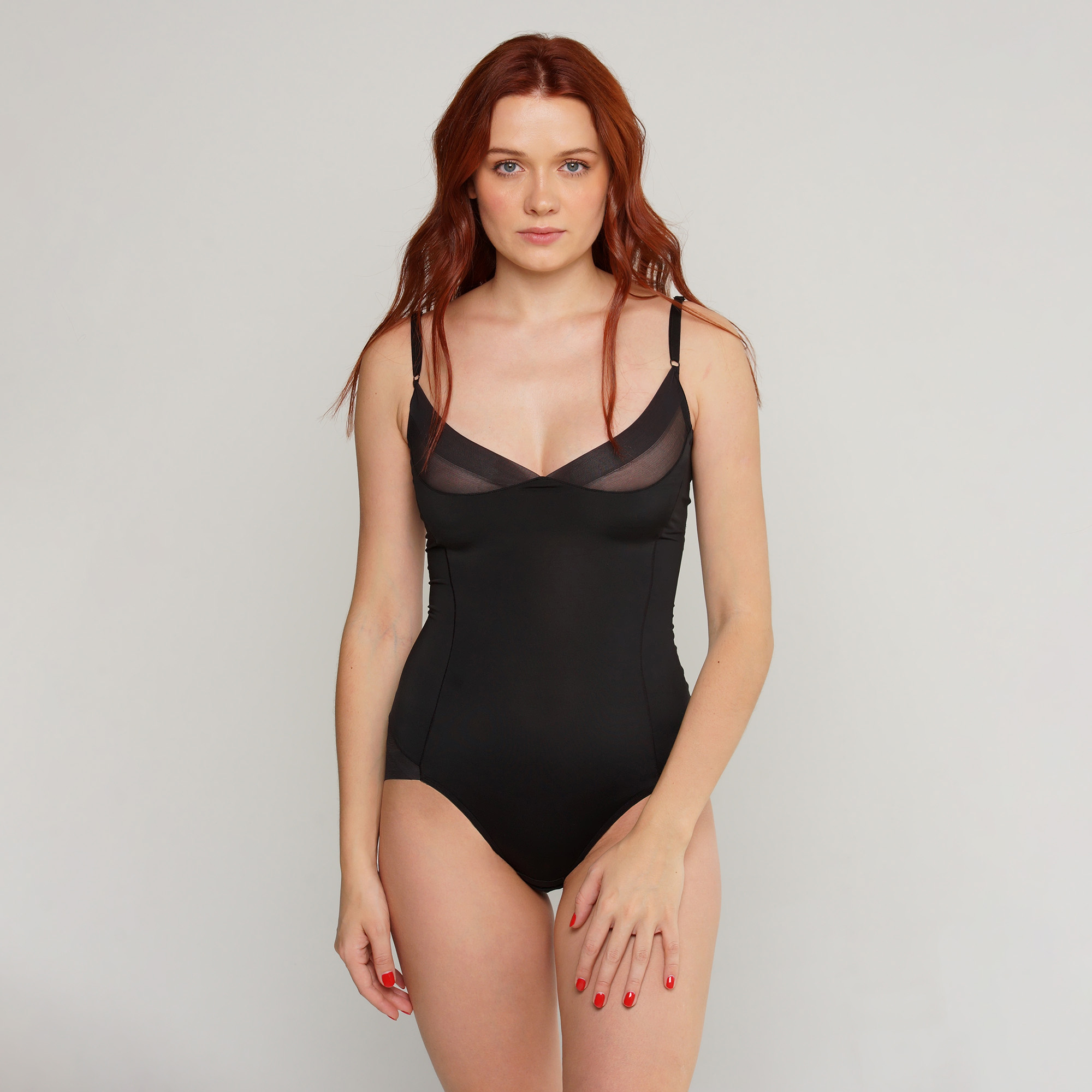 Foto 1 | Bodysuit Aylon Negro para Mujer