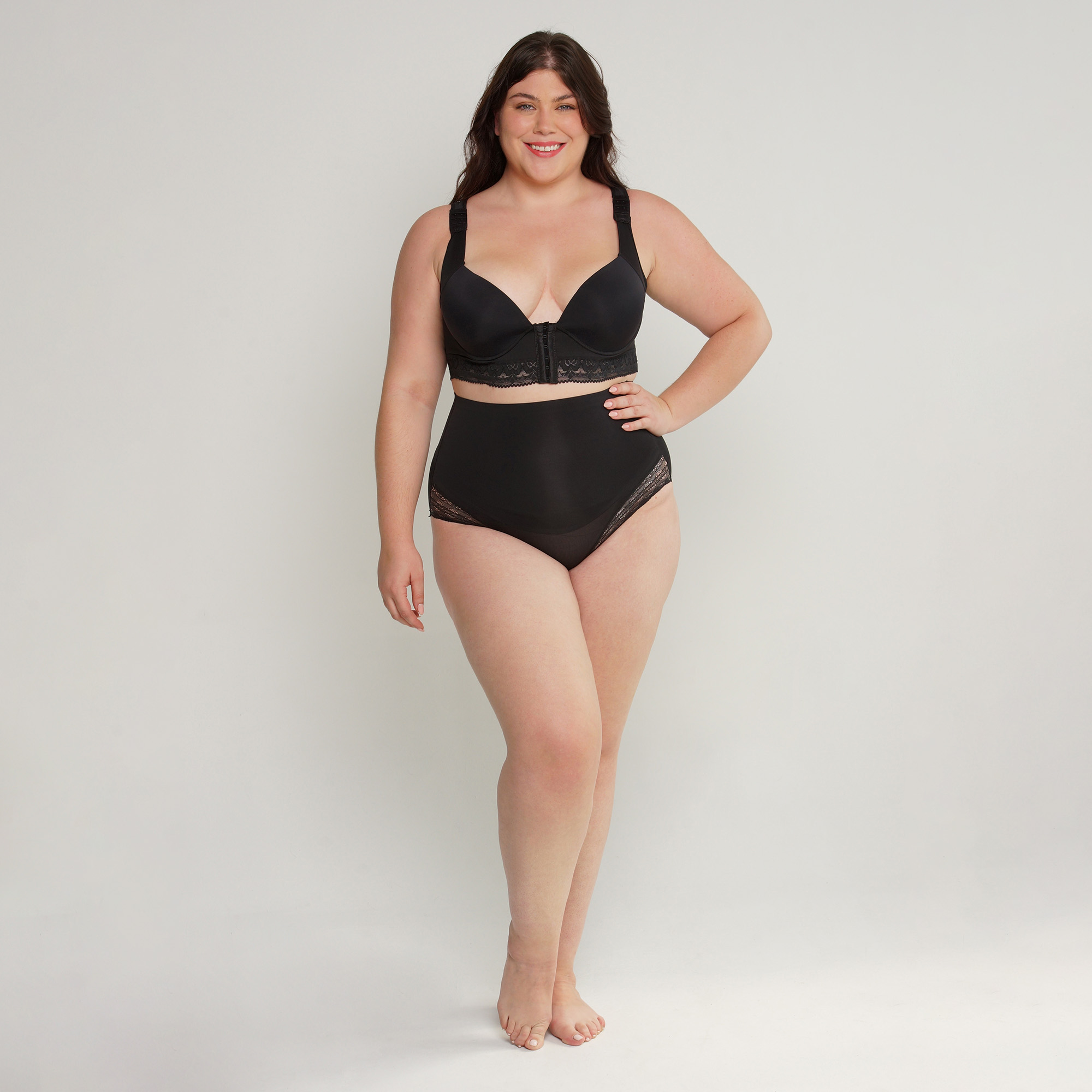 Bikini Control de Abdomen Aylon con Encaje 308