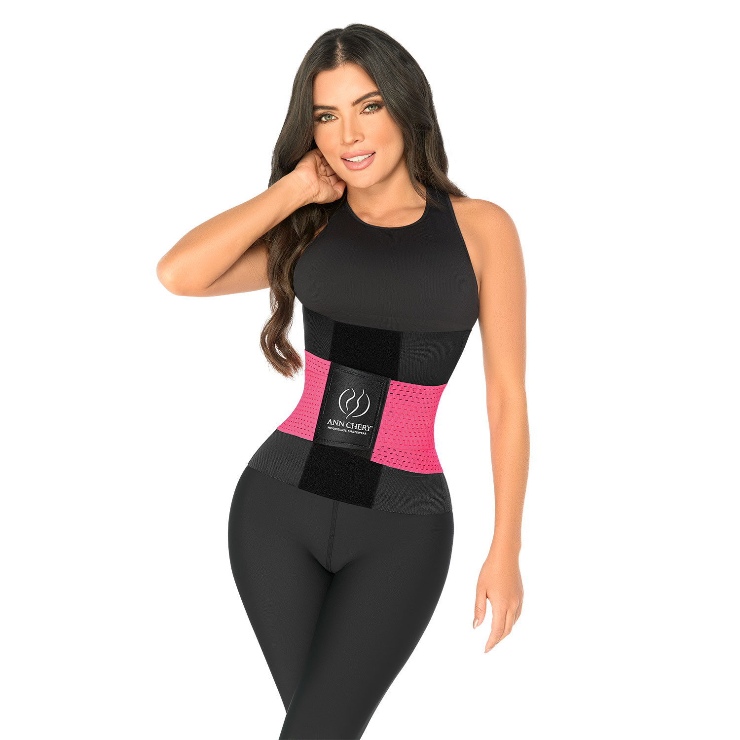 Cinturilla Ann Chery Velcro Reloj de Arena Color Fucsia