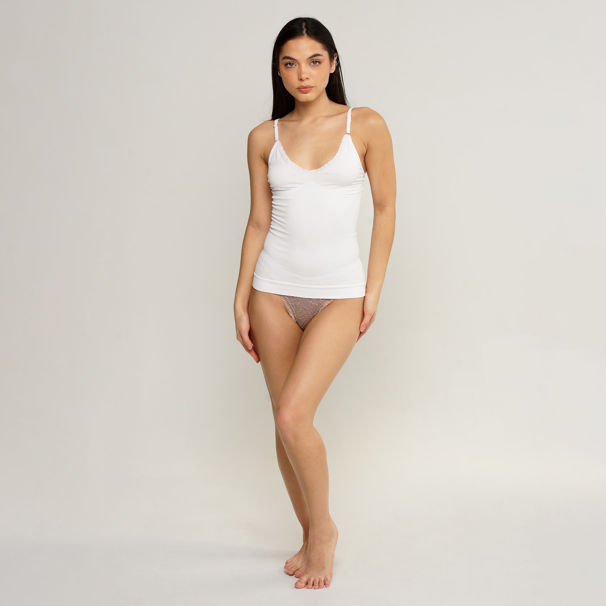 Camiseta Moldeadora Aylon Blanca para Mujer $399