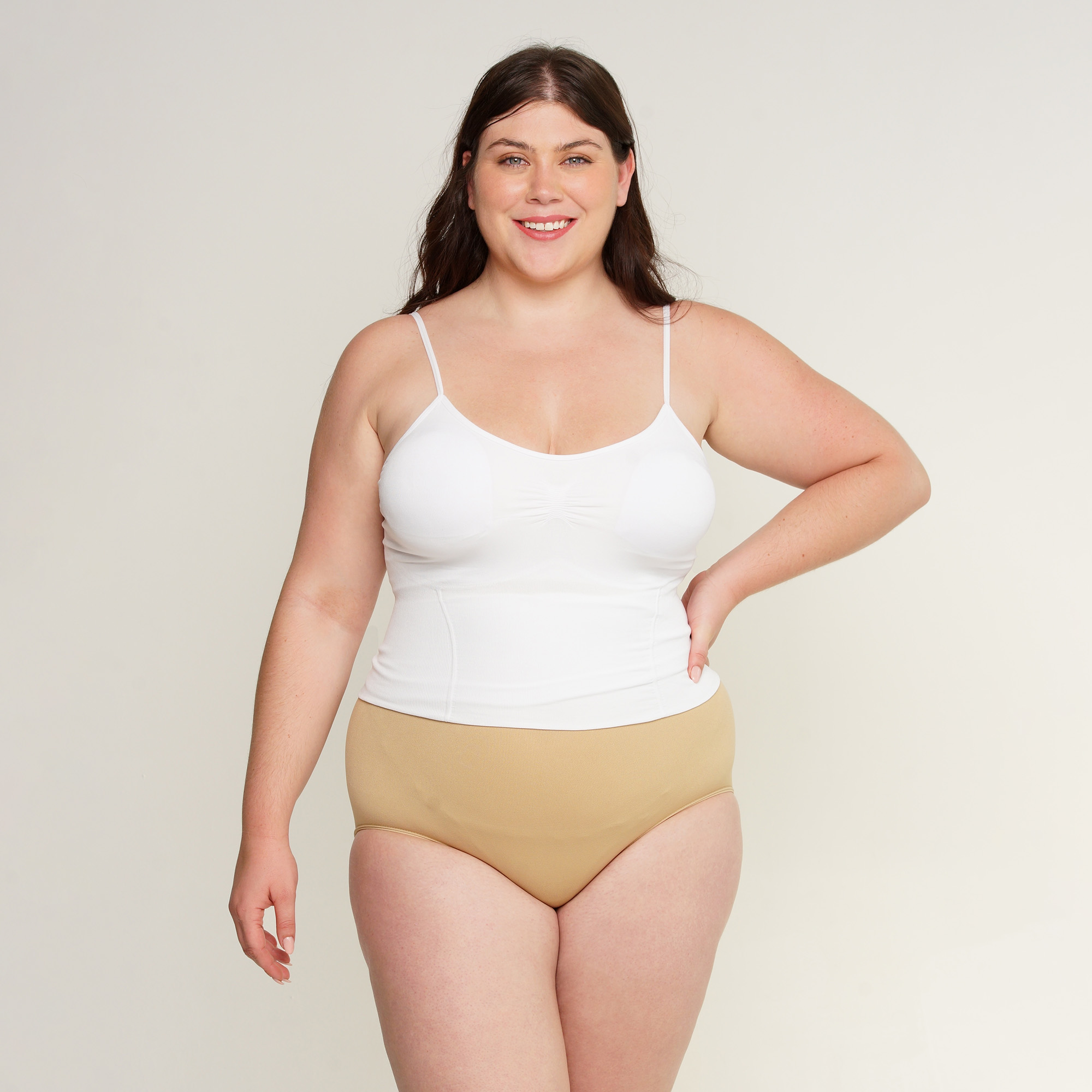 Foto 2 pulgar | Camiseta Modeladora Aylon con Soporte en Busto 840 Blanco