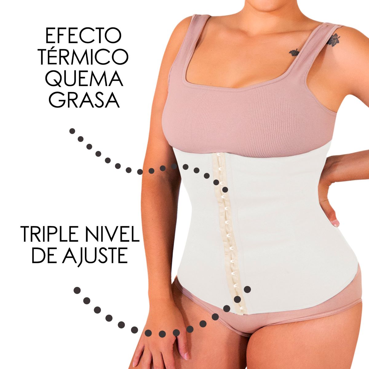 Foto 6 | Faja Reductora Cinturilla Térmica Látex Con Algodón I Love Shape M2010
