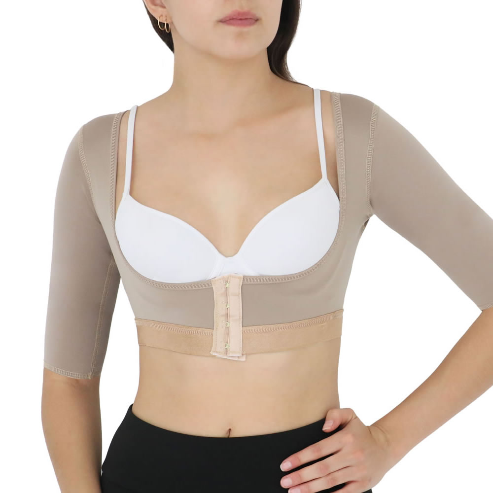 Corrector de Postura para Busto Libre con Mangas Bellati 393 color Beige