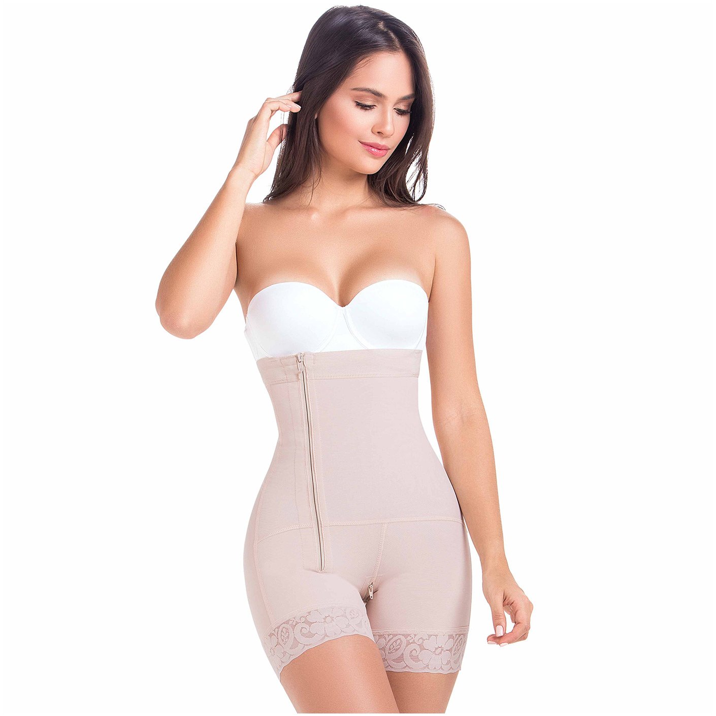 Foto 2 pulgar | Faja Colombiana María E Mre-9143-Bg Beige