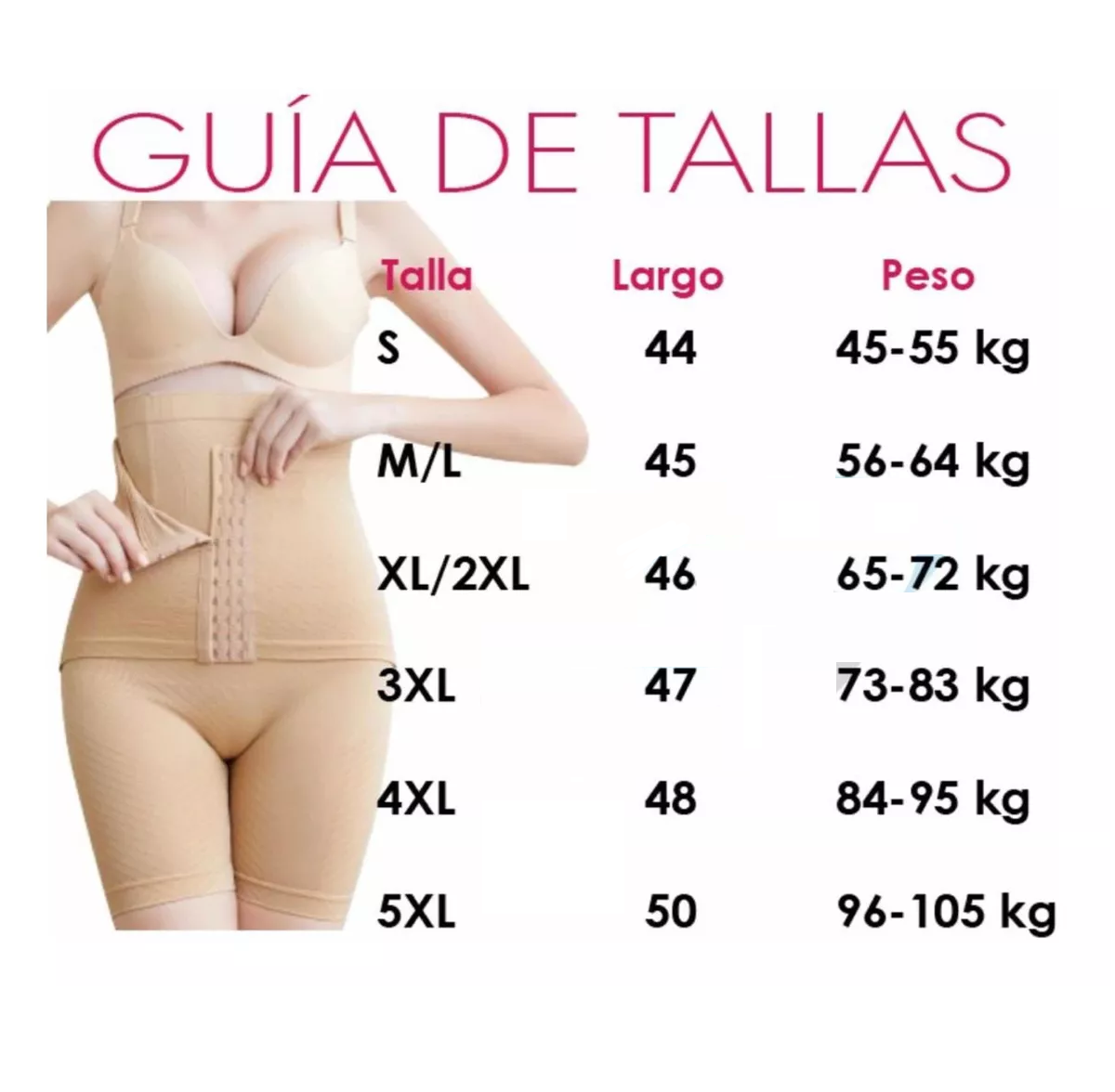 Foto 4 pulgar | Panty Faja Short Reductora Moldeadora Doble Compresión XL/2XL Eo Safe Imports Esi-738 Beige