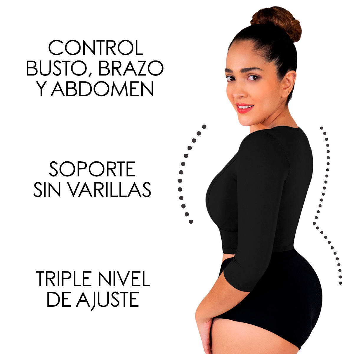 Foto 2 | Faja I Love Shape color Negro para Mujer