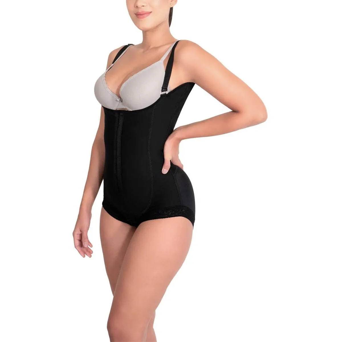 Foto 3 pulgar | Body con Control I Love Shape color Negro para Mujer