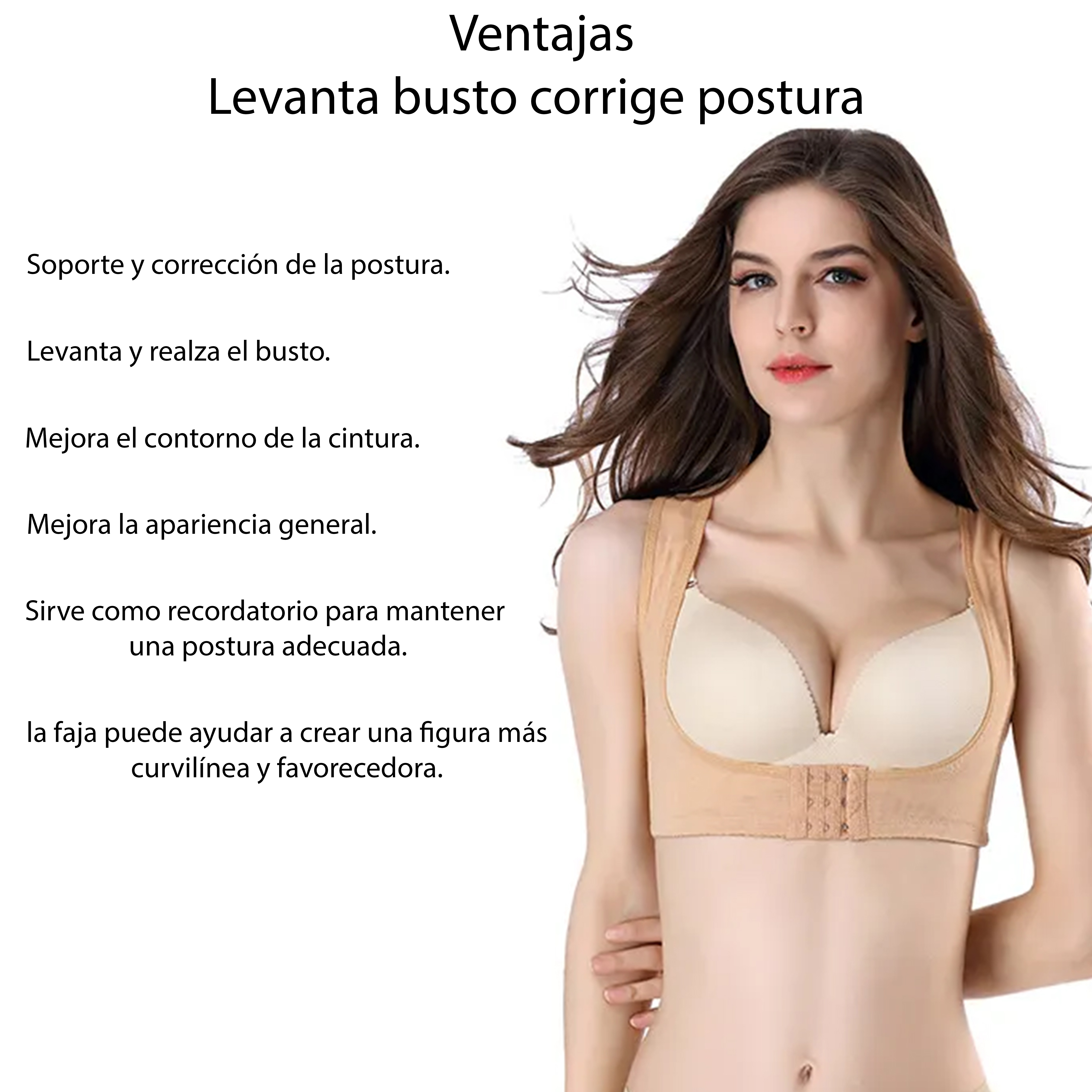 Foto 3 | Faja Ecobaby Original FLB color Beige Levanta Busto Corrige Postura