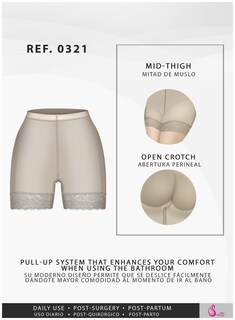 Foto 4 | Faja Colombiana de Short Cintura Alta Salome 0321 color Beige