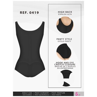 Foto 4 | Faja Colombiana Salome SAL-418-NE color Negro Control Abdominal para Mujer
