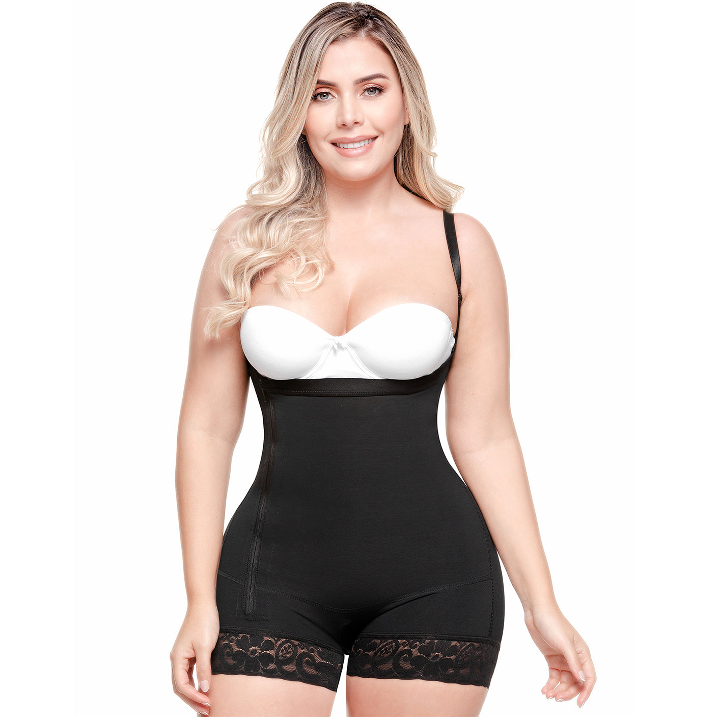 Faja Colombiana Sonryse SON-046ZL-NE color Negro Postparto con Control Abdominal para Mujer