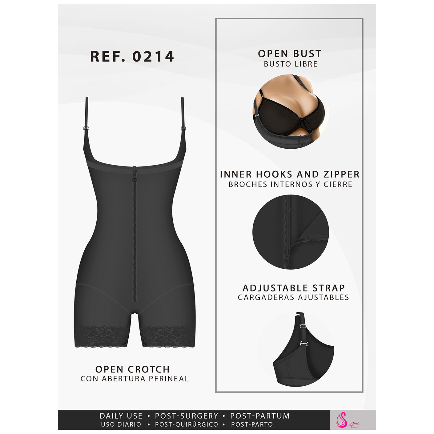 Foto 4 pulgar | Mariae Fu112 Fajas Colombianas Tipo Vestido Strapless Reductora