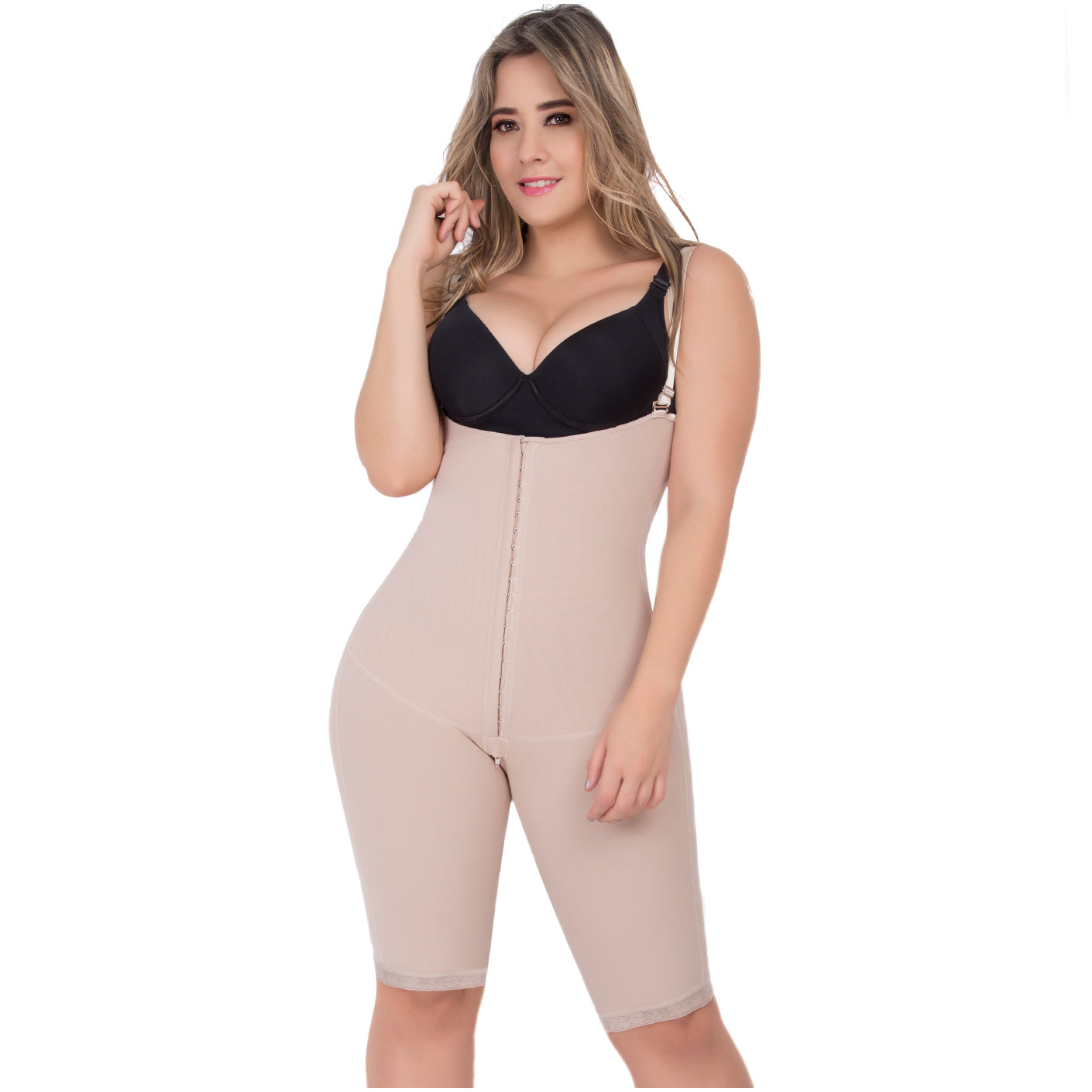 Uplady 6172 Faja Colombiana Body Con Busto Abierto Con Control Abdominal Hasta La Rodilla