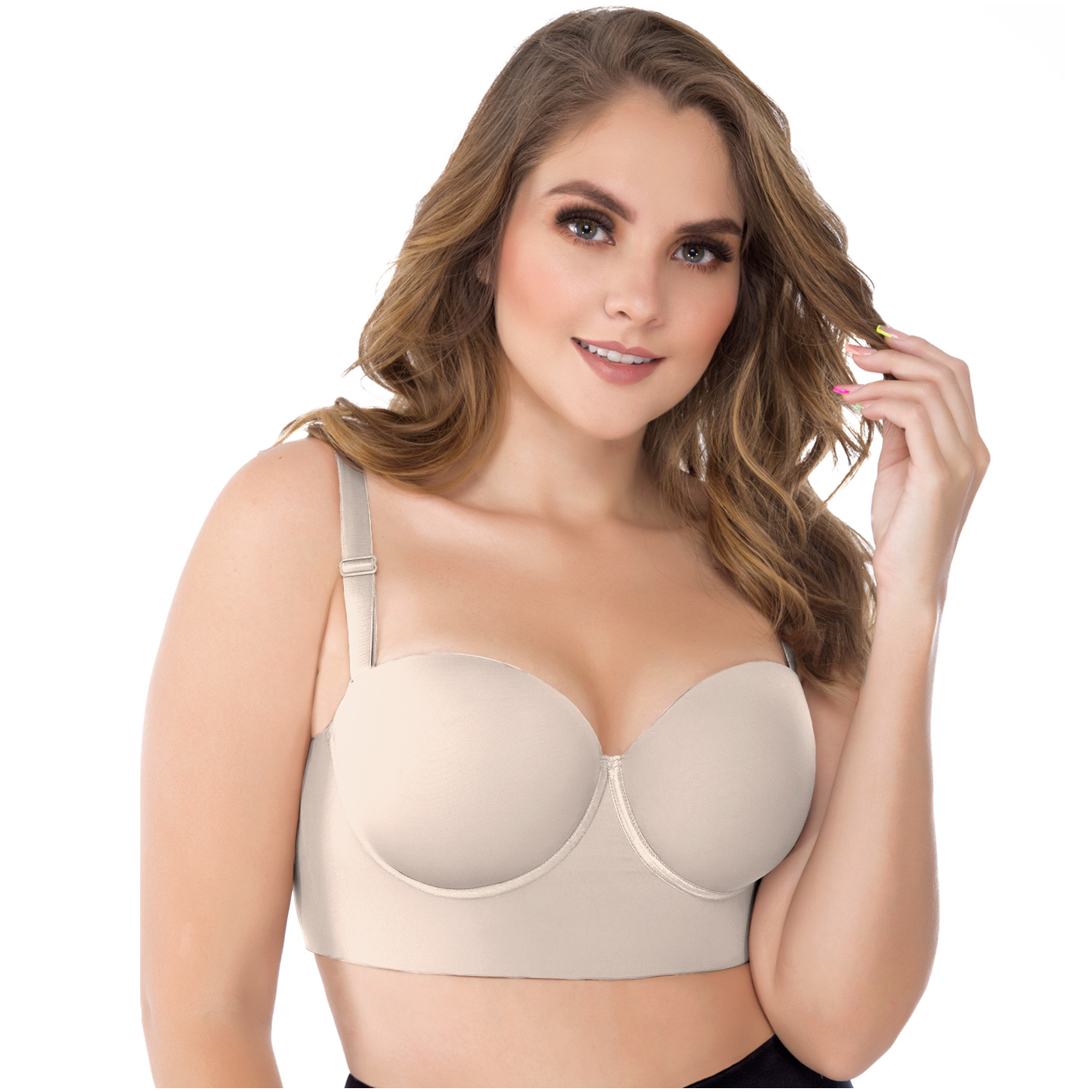 Foto 2 pulgar | Uplady 8034 Brasieres Sosten Colombianos Control Rollitos Modernos Strapless Push Up