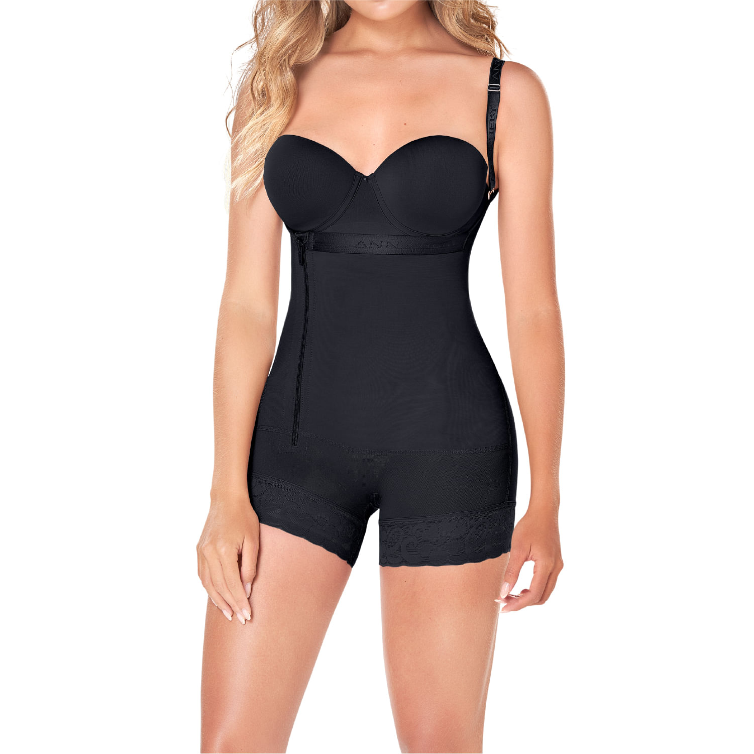 Faja Strapless Tipo Short Ann Chery Negro para Mujer