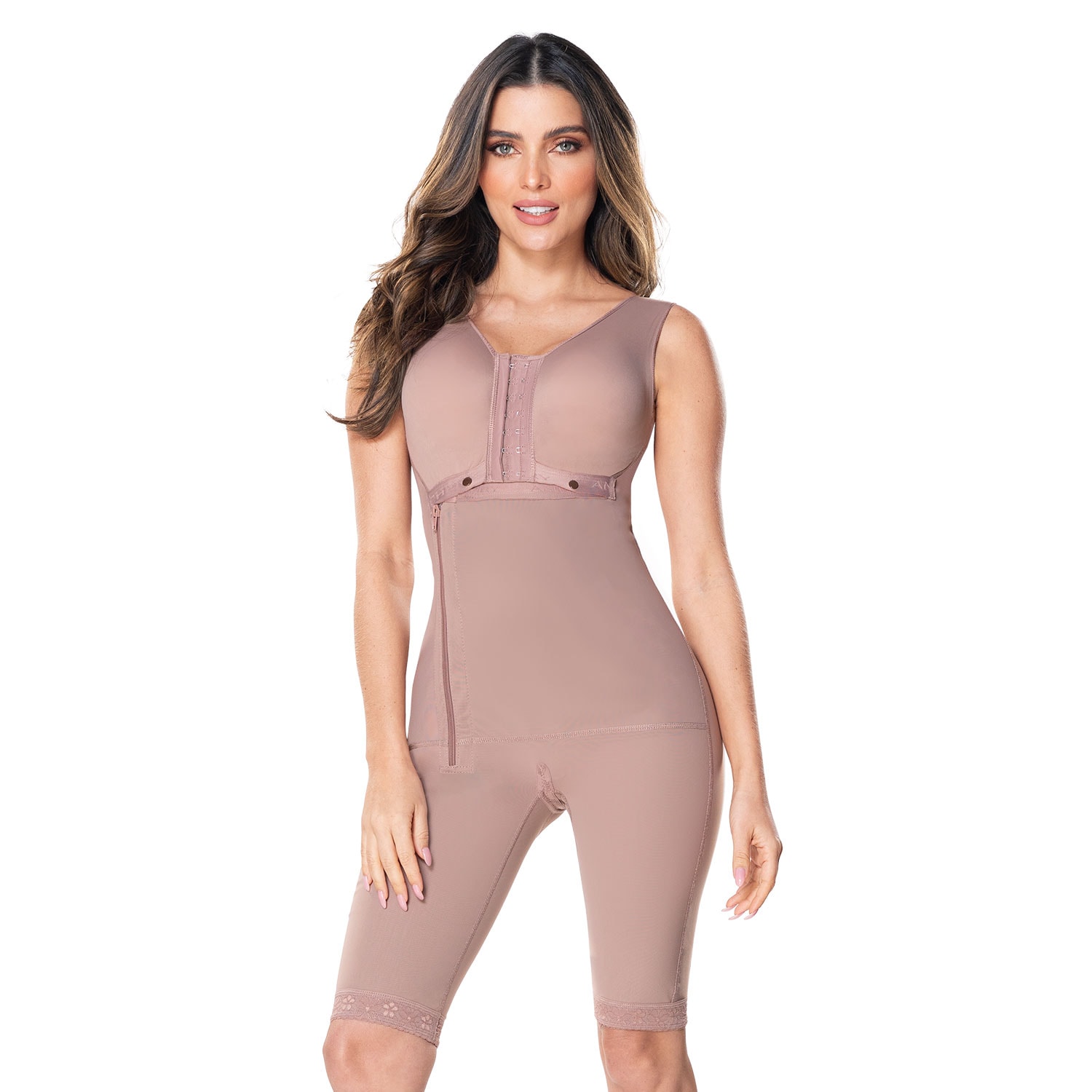 Faja Busto Postoperatorio color Cocoa A La Rodilla Confort Scarlet $2,802