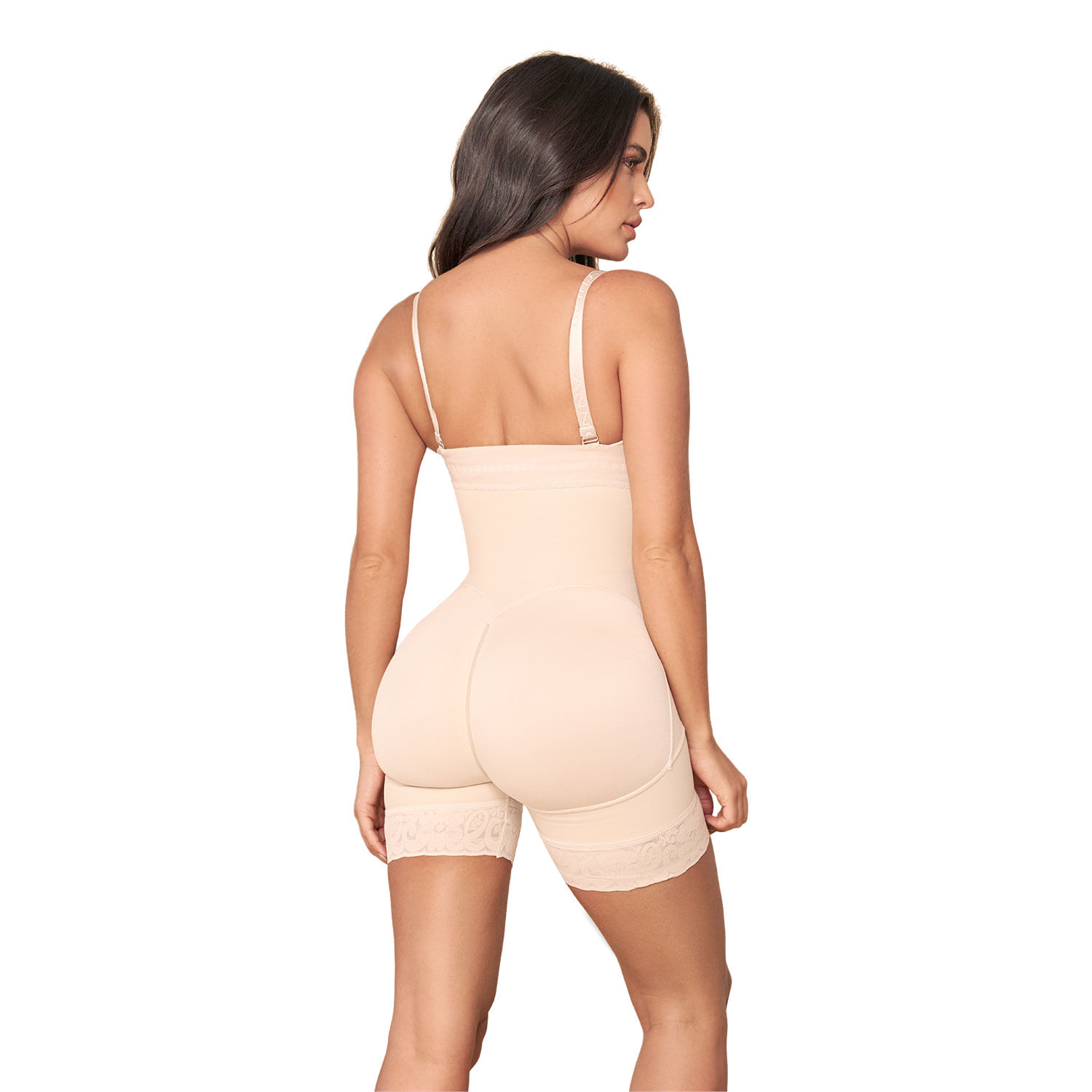 Foto 3 pulgar | Faja Strapless Tipo Short Reloj de Arena color Beige