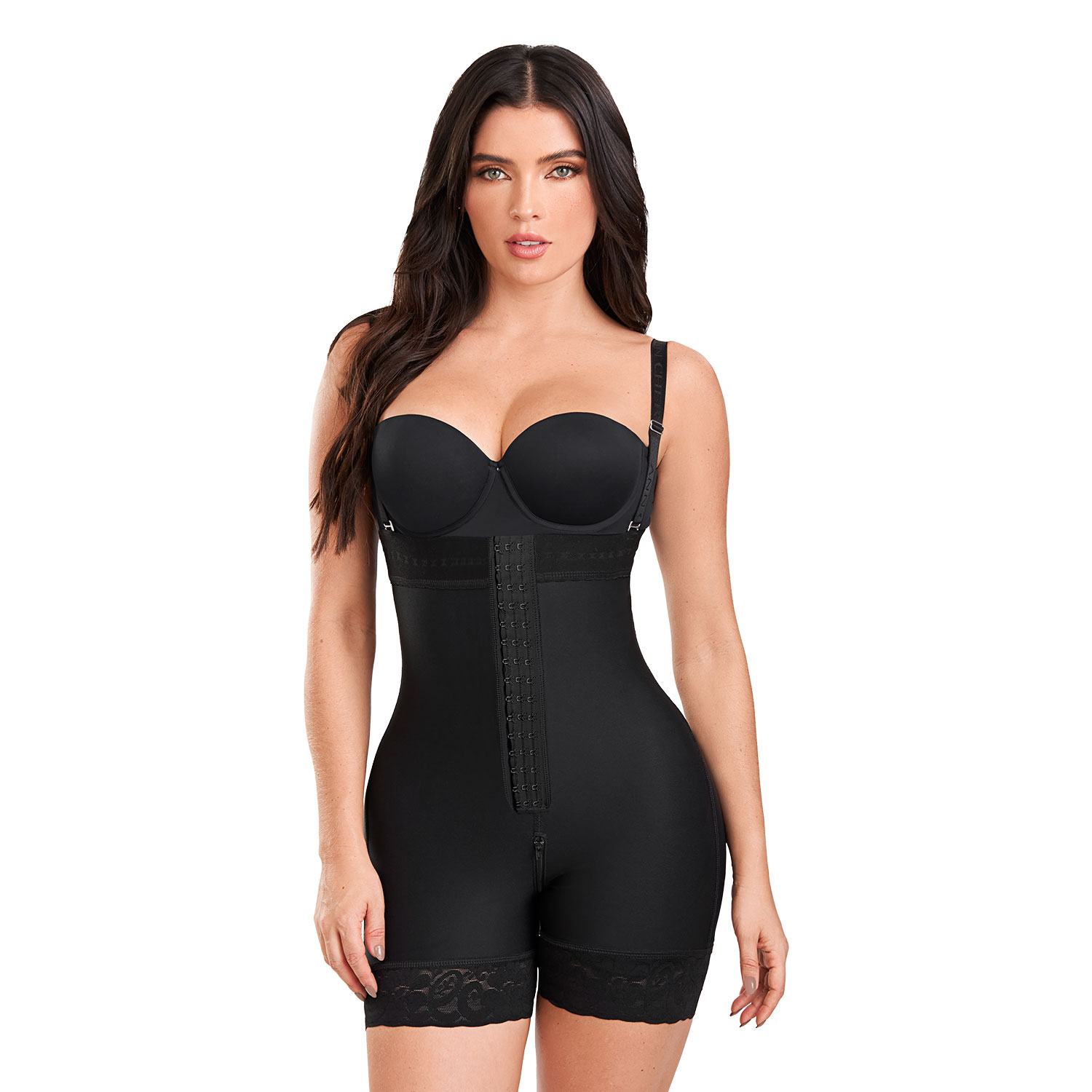 Foto 2 pulgar | Faja Strapless Brochetipo Ann Chery Short Power Secret con Realce Invisible Color Negro