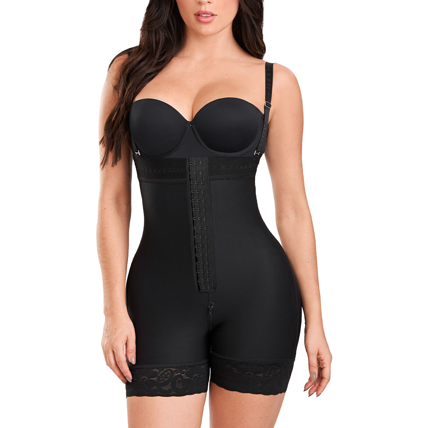 Foto 3 pulgar | Faja Strapless Brochetipo Ann Chery Short Power Secret con Realce Invisible Color Negro