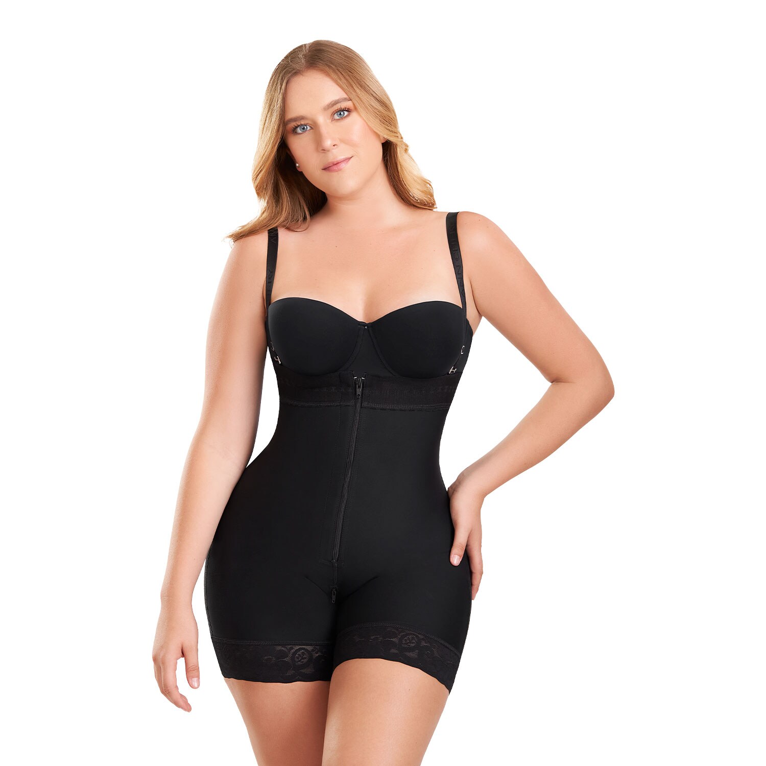 Faja Strapless Ann Chery Tipo Short Power Secret Con Realce Invisible Color Negro $2,259