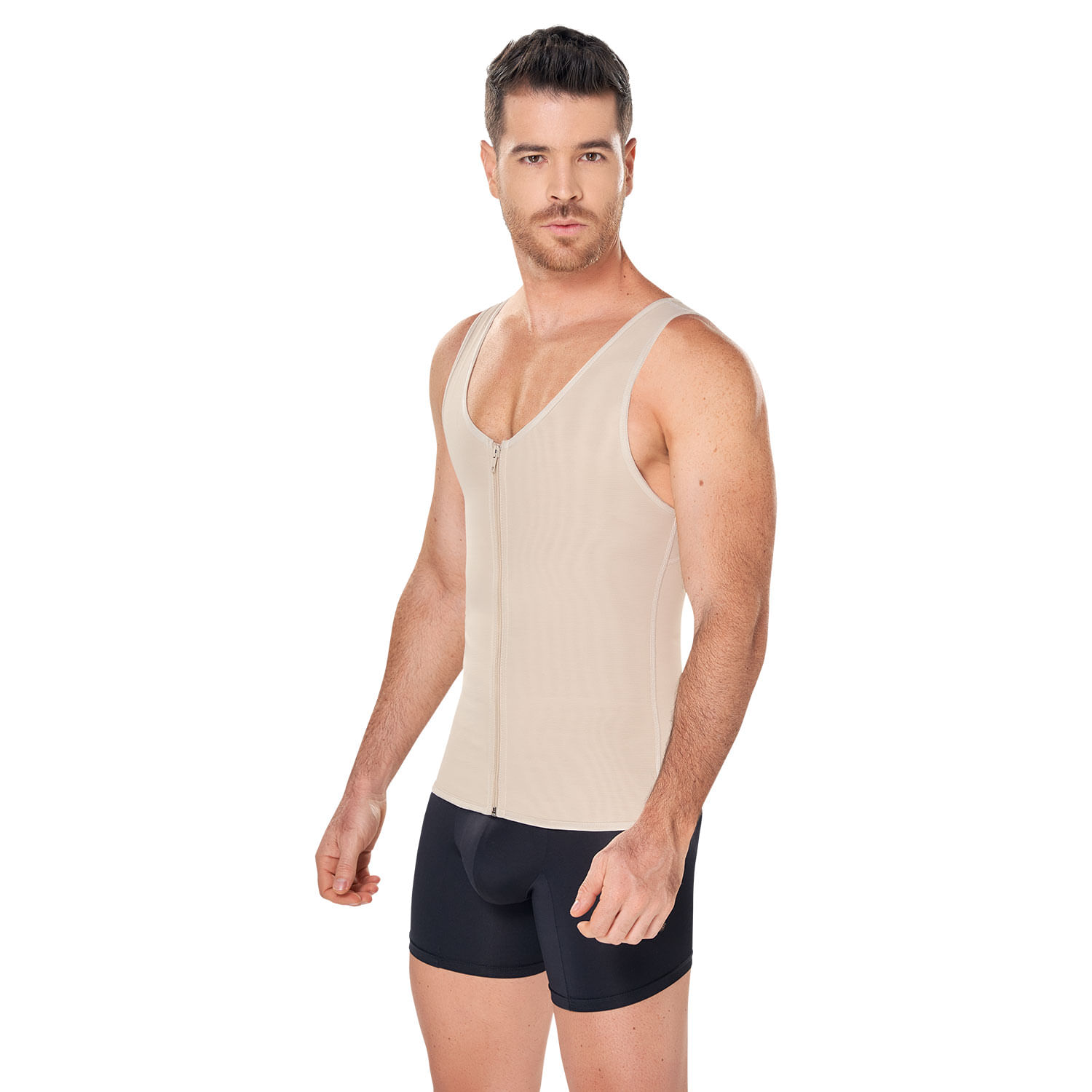 Foto 2 pulgar | Chaleco Ann Chery Powernet Beige con Cierre para Hombre